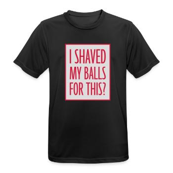 Je me suis rasé les couilles - T-shirt respirant Homme - noir - Devant - AI Model Male 178 light (178cm)