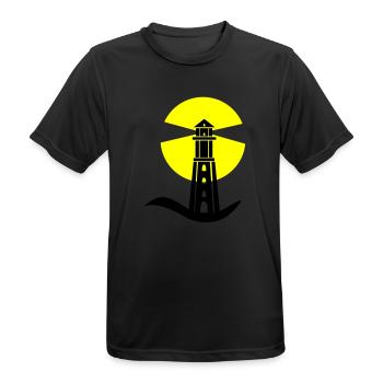 Phare 01 - T-shirt respirant Homme - noir - Devant - AI Model Male 178 light (178cm)
