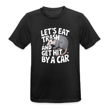 Opossum Possum Animal - Men's Breathable T-Shirt - black - Front - AI Model Male 178 light (178cm)