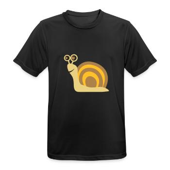 Schnecke Geschenk - Männer T-Shirt atmungsaktiv - Schwarz - Vorne - AI Model Male 178 light (178cm)