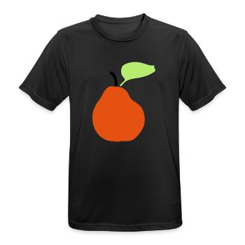 pear fruit - Men's Breathable T-Shirt - black - Front - AI Model Male 178 light (178cm)