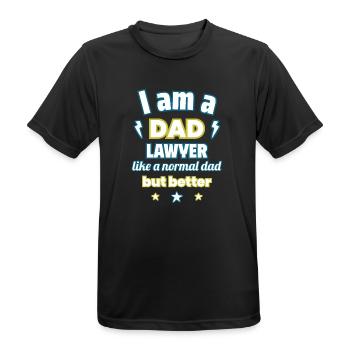 I'm a dad lawyer, like a normal dad - Men's Breathable T-Shirt - black - Front - AI Model Male 178 light (178cm)