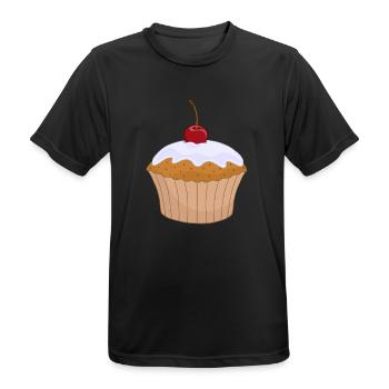 cupcake muffin cake kuchen backen bakery67 - Männer T-Shirt atmungsaktiv - Schwarz - Vorne - AI Model Male 178 light (178cm)