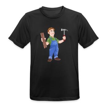 carpenter carpenter joiner carpenter joiner8 - Men's Breathable T-Shirt - black - Front - AI Model Male 178 light (178cm)