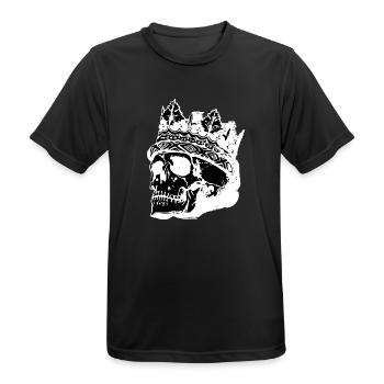 Crâne avec la couronne - T-shirt respirant Homme - noir - Devant - AI Model Male 178 light (178cm)