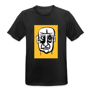 Kaput Face - T-shirt respirant Homme - noir - Devant - AI Model Male 178 light (178cm)