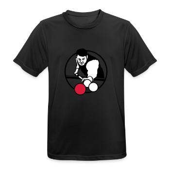 billard_3c - Men's Breathable T-Shirt - black - Front - AI Model Male 178 light (178cm)