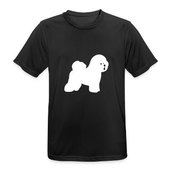 Bichon Frise - T-shirt respirant Homme - noir - Devant - AI Model Male 178 light (178cm)