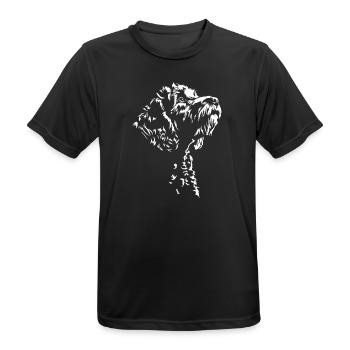 Cockapoo Silhouette Hunde Hund Wilsigns - Männer T-Shirt atmungsaktiv - Schwarz - Vorne - AI Model Male 178 light (178cm)
