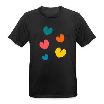 SAINT VALENTINE. bachelorette party. I LOVE YOU. I LOVE YOU. LOVE - Men's Breathable T-Shirt - black - Front - AI Model Male 178 light (178cm)