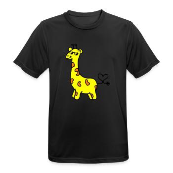 giraffe cool - Men's Breathable T-Shirt - black - Front - AI Model Male 178 light (178cm)