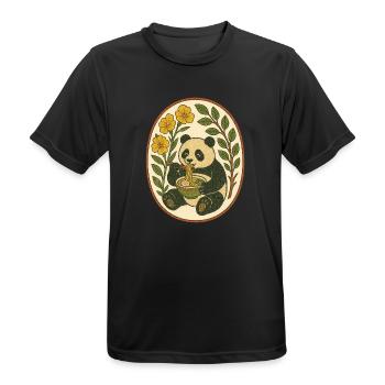 Ramen Panda - Men's Breathable T-Shirt - black - Front - AI Model Male 178 light (178cm)