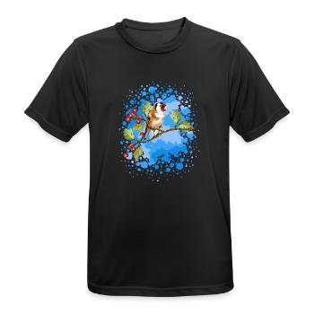 Vogel - Männer T-Shirt atmungsaktiv - Schwarz - Vorne - AI Model Male 178 light (178cm)