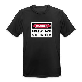 High Voltage Rider - T-shirt respirant Homme - noir - Devant - AI Model Male 178 light (178cm)