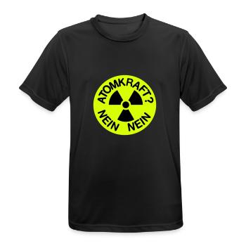 Nuclear power NO NO Thanks - Men's Breathable T-Shirt - black - Front - AI Model Male 178 light (178cm)