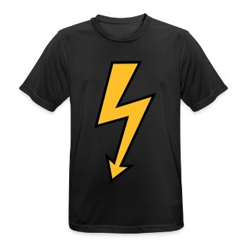 Elektriker - Männer T-Shirt atmungsaktiv - Schwarz - Vorne - AI Model Male 178 light (178cm)