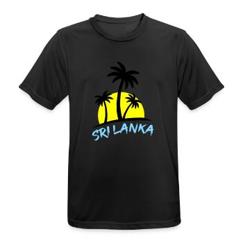 Sri Lanka - Men's Breathable T-Shirt - black - Front - AI Model Male 178 light (178cm)
