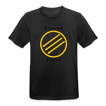 Eiserne Front - Drei Pfeile - Men's Breathable T-Shirt - black - Front - AI Model Male 178 light (178cm)