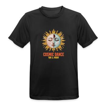 Cosmic Dance Spiritulität Geschenk - Männer T-Shirt atmungsaktiv - Schwarz - Vorne - AI Model Male 178 light (178cm)