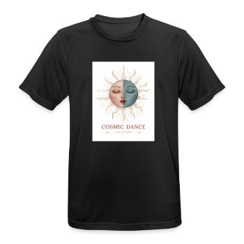 Cosmic Dance Spirituell Geschenk - Männer T-Shirt atmungsaktiv - Schwarz - Vorne - AI Model Male 178 light (178cm)