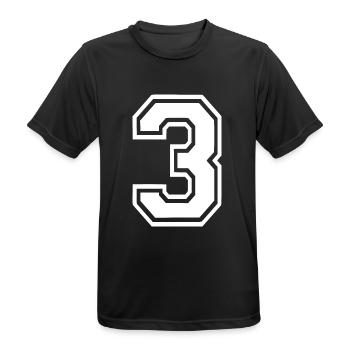 3 - Männer T-Shirt atmungsaktiv - Schwarz - Vorne - AI Model Male 178 light (178cm)