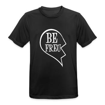 Les meilleurs amis : 1 - T-shirt respirant Homme - noir - Devant - AI Model Male 178 light (178cm)