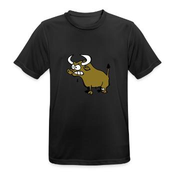 Mad Bull - T-shirt respirant Homme - noir - Devant - AI Model Male 178 light (178cm)