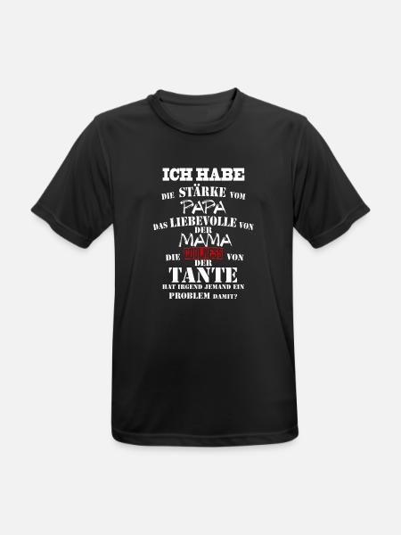 PAPA MAMA TANTE - Männer T-Shirt atmungsaktiv - Schwarz