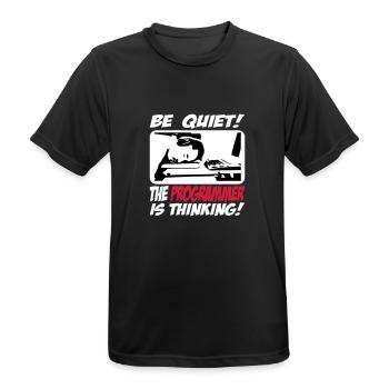 theprogrammer_3c - T-shirt respirant Homme - noir - Devant - AI Model Male 178 light (178cm)