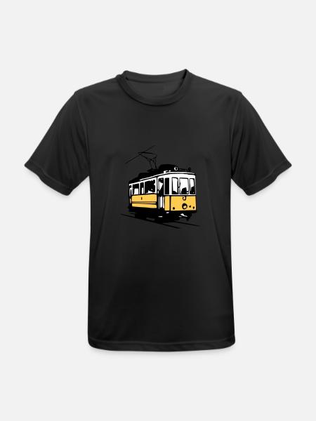 Tram historique / historic Tram - Men's Breathable T-Shirt - black