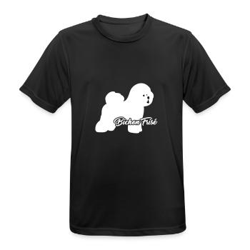 Bichon Frise - T-shirt respirant Homme - noir - Devant - AI Model Male 178 light (178cm)