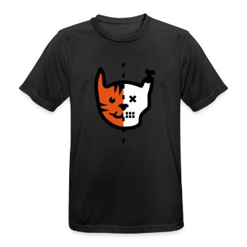 Schrödingers Chat / Cat Called Schroedinger (3c) - T-shirt respirant Homme - noir - Devant - AI Model Male 178 light (178cm)