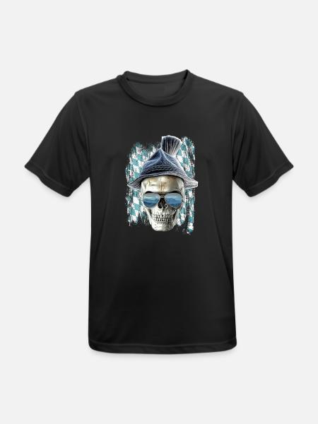 Bavarian skull - Männer T-Shirt atmungsaktiv - Schwarz