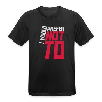 Je préfère ne pas - T-shirt respirant Homme - noir - Devant - AI Model Male 178 light (178cm)