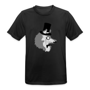 Sir Wolf Gentlemen Cylindre - T-shirt respirant Homme - noir - Devant - AI Model Male 178 light (178cm)