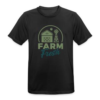 Ferme Sweet Farm Cadeau Dire Farmer Country Life - T-shirt respirant Homme - noir - Devant - AI Model Male 178 light (178cm)