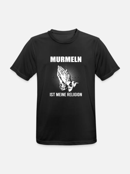 Murmeln - meine Religion - Männer T-Shirt atmungsaktiv - Schwarz