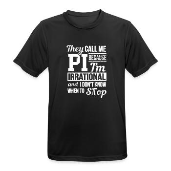 Pi Day T Shirt - Männer T-Shirt atmungsaktiv - Schwarz - Vorne - AI Model Male 178 light (178cm)
