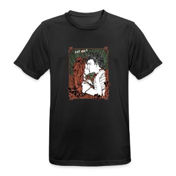 EATME_DARK_3 - Männer T-Shirt atmungsaktiv - Schwarz - Vorne - AI Model Male 178 light (178cm)