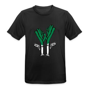 Lauch Fiction - Männer T-Shirt atmungsaktiv - Schwarz - Vorne - AI Model Male 178 light (178cm)