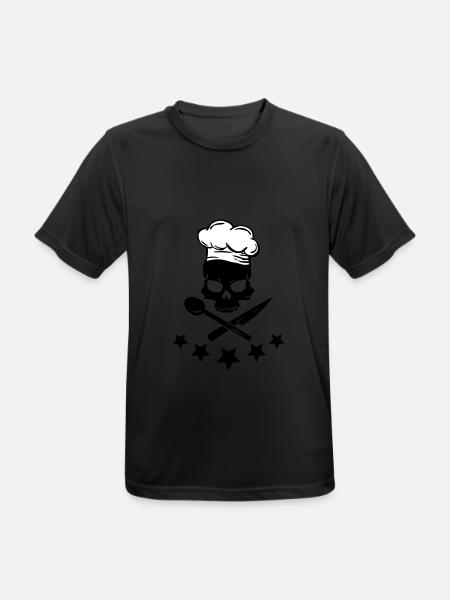 Cooking Skull - T-shirt respirant Homme - noir