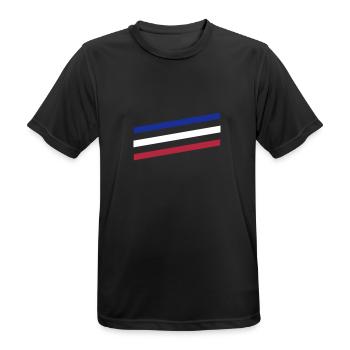France Français Française French Frankreich - Men's Breathable T-Shirt - black - Front - AI Model Male 178 light (178cm)