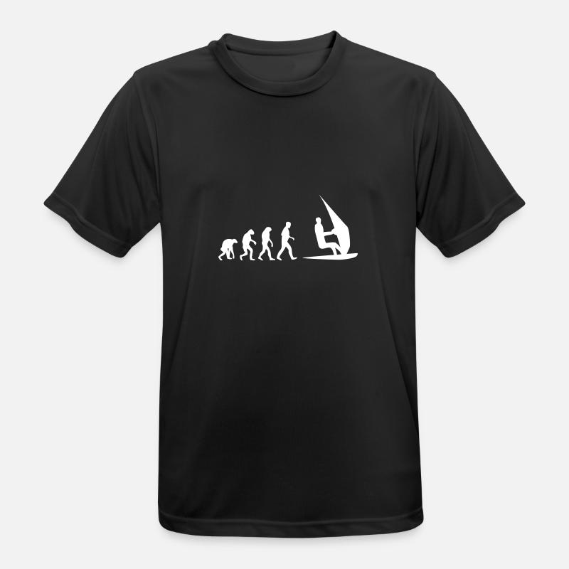 windsurf evolution - Männer T-Shirt atmungsaktiv - Schwarz