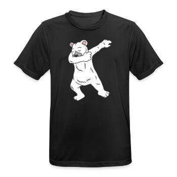 Weihnachten Eisbär Dabbing Polarbär Dab Design - Männer T-Shirt atmungsaktiv - Schwarz - Vorne - AI Model Male 178 light (178cm)