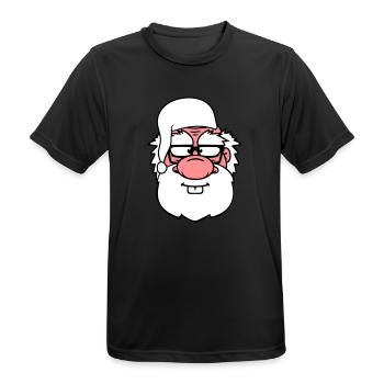 face head grandpa old grandfather pajamas coat - Men's Breathable T-Shirt - black - Front - AI Model Male 178 light (178cm)
