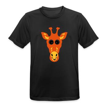 giraffe drawing animals 711 child - Men's Breathable T-Shirt - black - Front - AI Model Male 178 light (178cm)