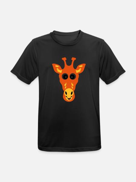 giraffe drawing animals 711 child - Men's Breathable T-Shirt - black