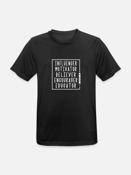 Influencer Motivator Gläubiger Mutmacher Erzieher - Männer T-Shirt atmungsaktiv - Schwarz