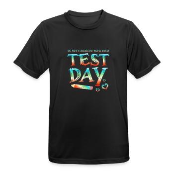 Rétro Ne stressez pas Faites votre meilleur jour d’essai en disant - T-shirt respirant Homme - noir - Devant - AI Model Male 178 light (178cm)