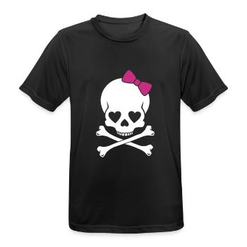 Crâne Fillette - T-shirt respirant Homme - noir - Devant - AI Model Male 178 light (178cm)